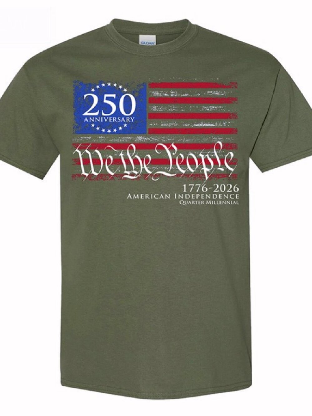 We The People 250th Anniversary 1776-2026 Patriotic Short Sleeve - NEW Fast Ship